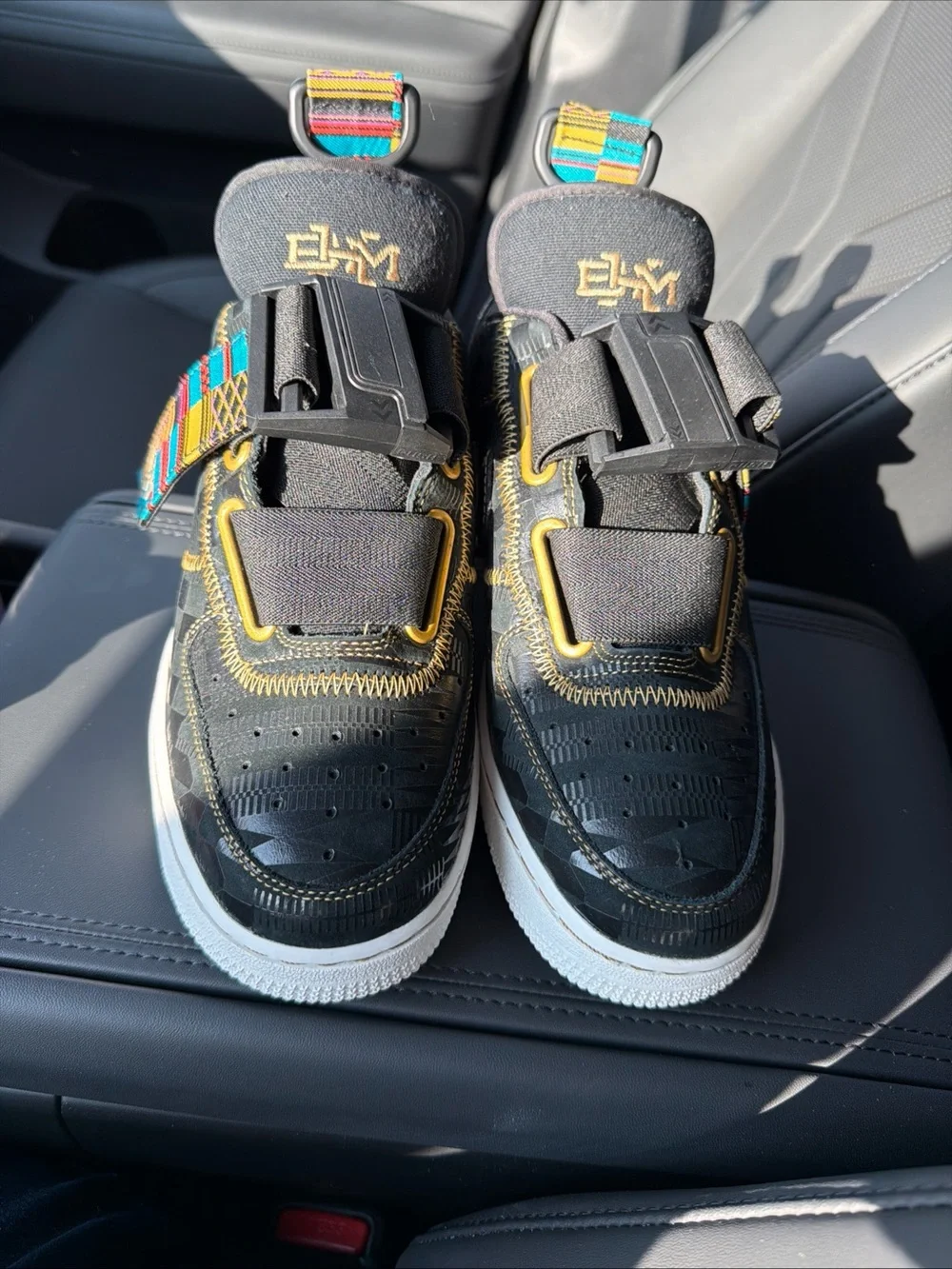 Nike Men’s Air Force 1 Utility BHM BV7783-001 Low Casual Sneakers Strap RARE!